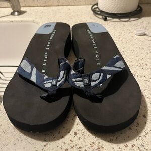 The North Face Black and Blue Sandals